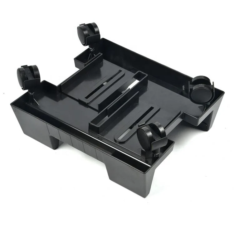 Modern Metal CPU Roller Stand with 4 Wheels Brake Lock under Desk Waterproof Computer Case Holder Office Furniture