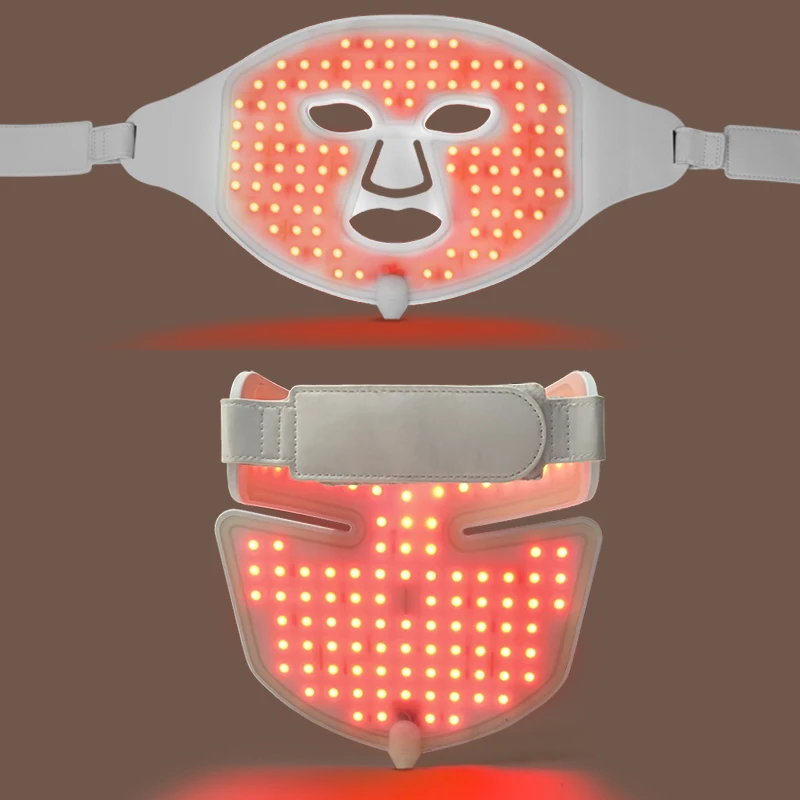 2022 Silicone LED Mask Face Beauty LED Facial Mask Therapy LED Red Light Silicone Mask With Neck