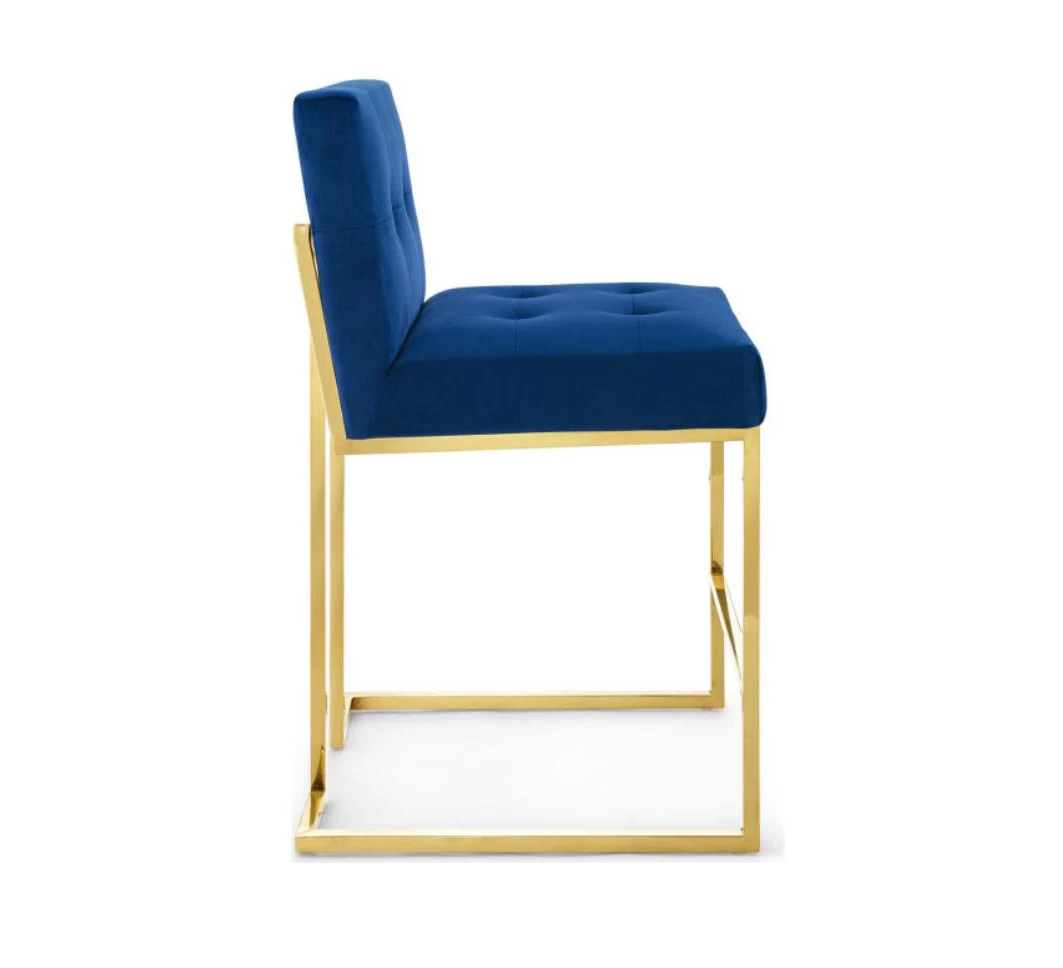  Gold steel frame velvet bar