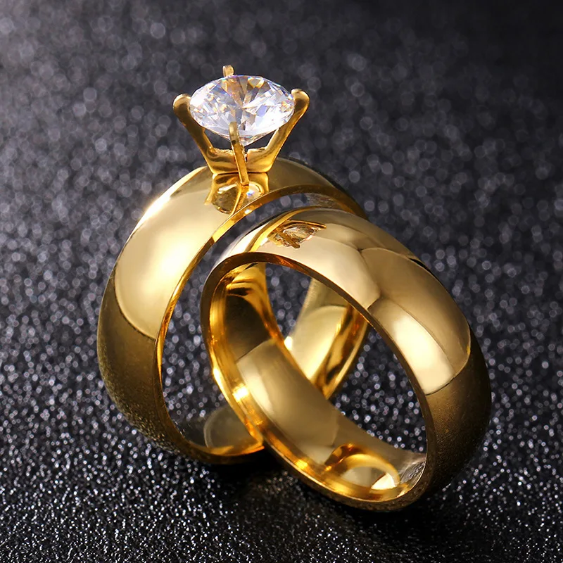 New Arrival Luxury Ring Jewelry Woman Unique Fashionable Wedding Rings Gold 18k Couple Ring for Men