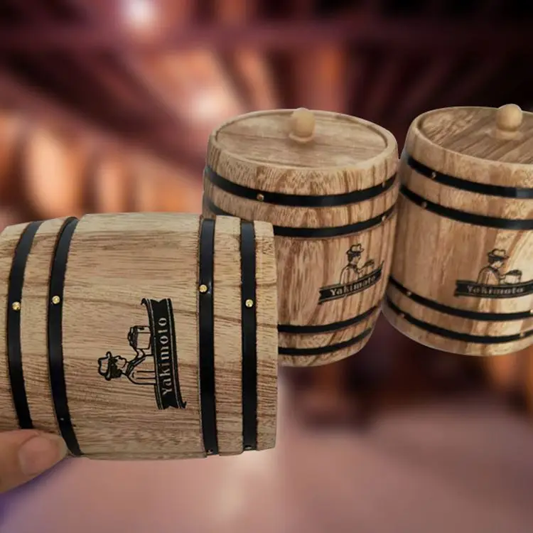 Caoxian Factory Cheap Small Mini Wooden Keg Coffee Bean Packaging Barrels Wholesale