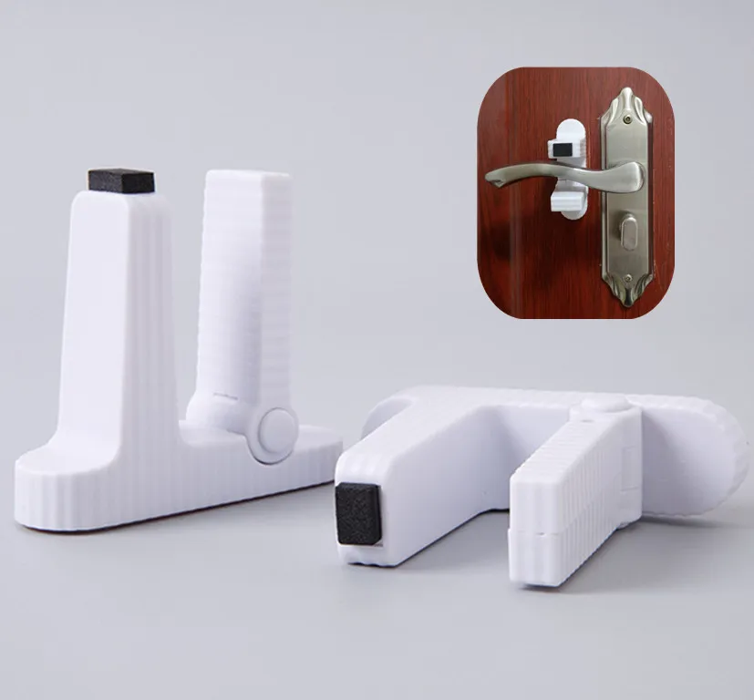 Дверной замок с защитой от детей, белый, 2 упаковки, 4 упаковки, предотвращают открывание дверей малышами, дизайн нижней кнопки, замок и разблокировка