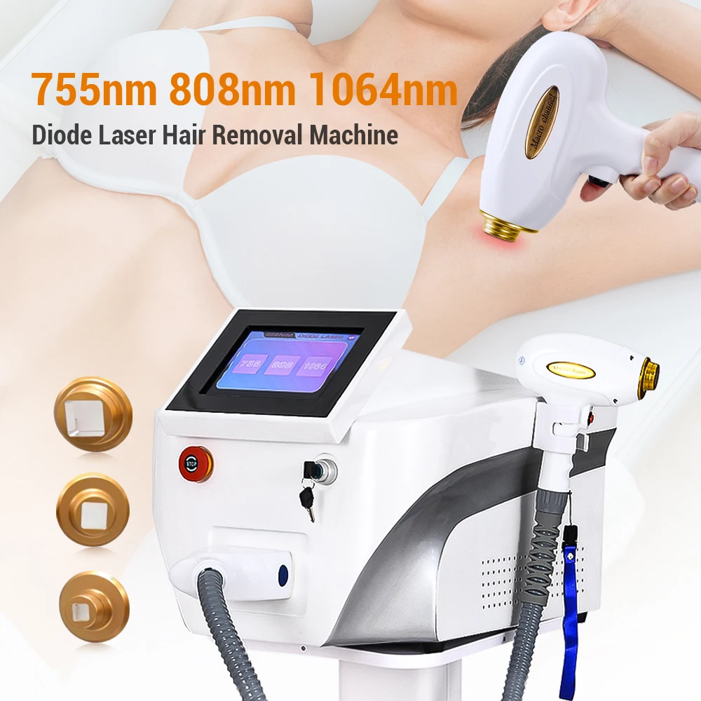 professional diodenlaser hair remove beauty equipment high quality 755nm 808 nm 1064nm diode laser hair removal machine