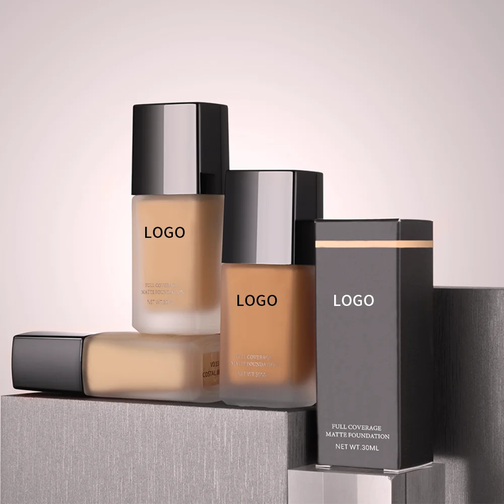 Full Coverage Matte Foundation Makeup Liquid Private Label Foundation Matte Waterproof Liquid Foundation