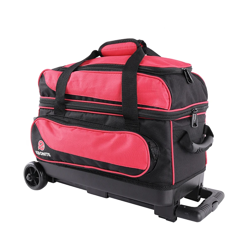 OEM Ebonite Bowling double ball bag with wheels bowling roller bag