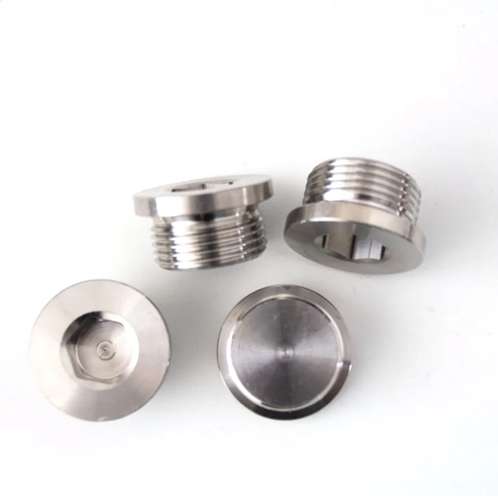 Металлические винтовые заглушки DIN908 с внутренним приводом и цилиндрической резьбой