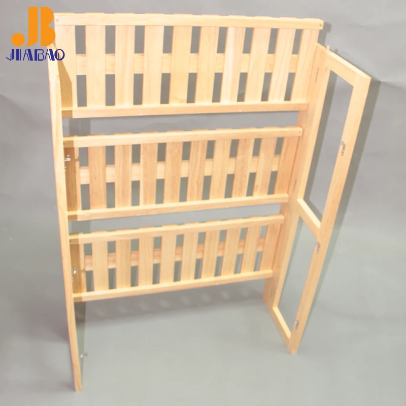 New Three Layer Wooden Open Type Shoe Rack Bench