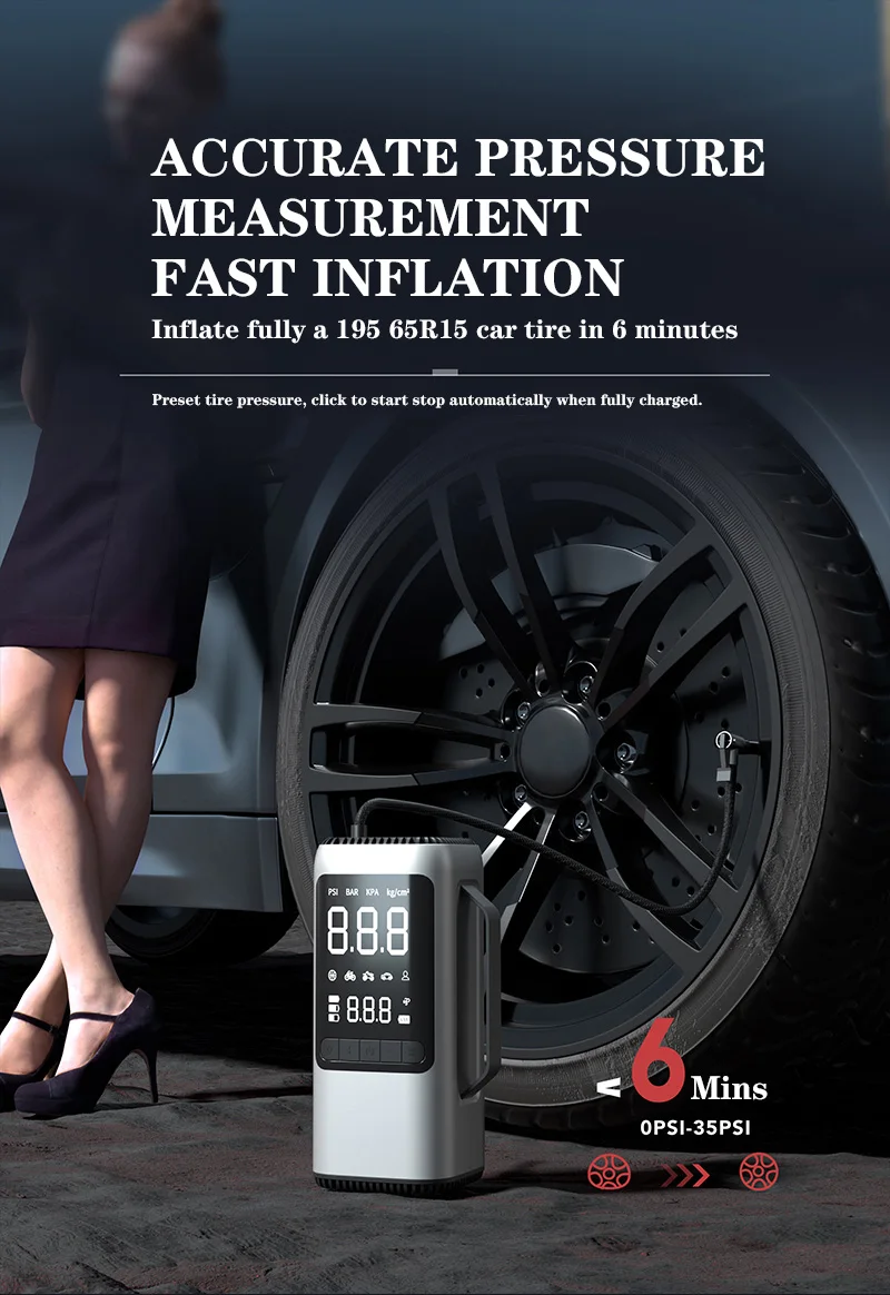 Multi-function Portable Tire Inflator Car Vacuum Power Bank Battery Booster 1000A 8000mAh Jump Starter with Vacuum Cleaner