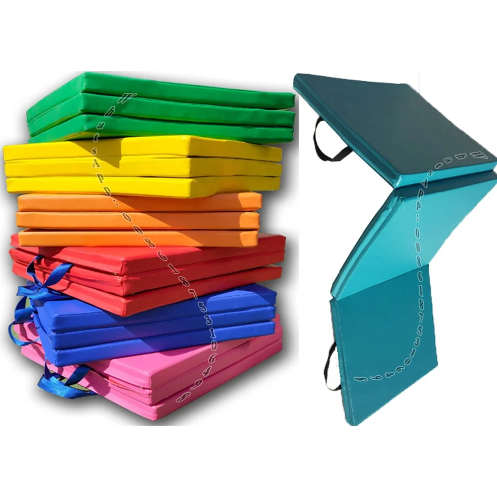 Men & Women Foldable Yoga 5cm Thick Gymnastics Exercise Mat with Handle for Yoga,Pilates & Floor Workouts