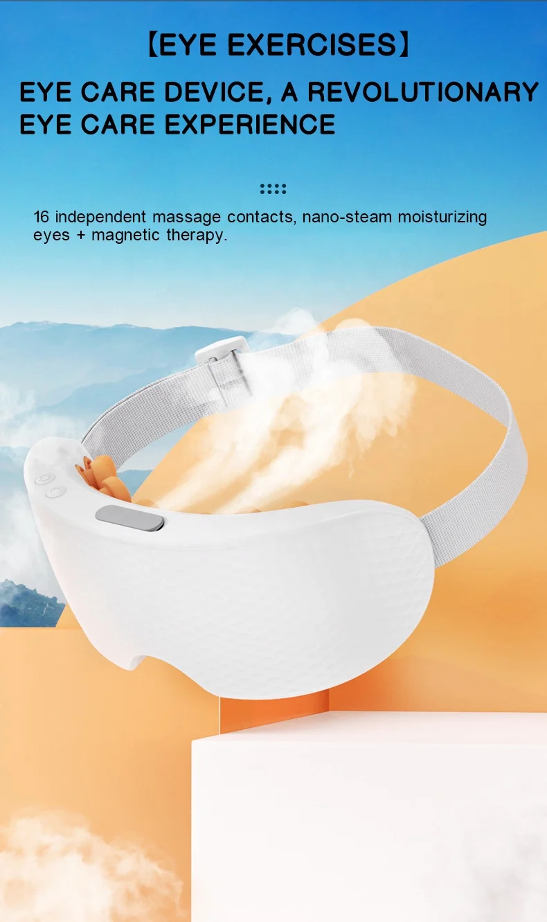 Wireless Eyes Care Atomization Heat Compress Heating 4 Modes Vibration Atomization Heat Compress Massage Nano Steam Eye Mask