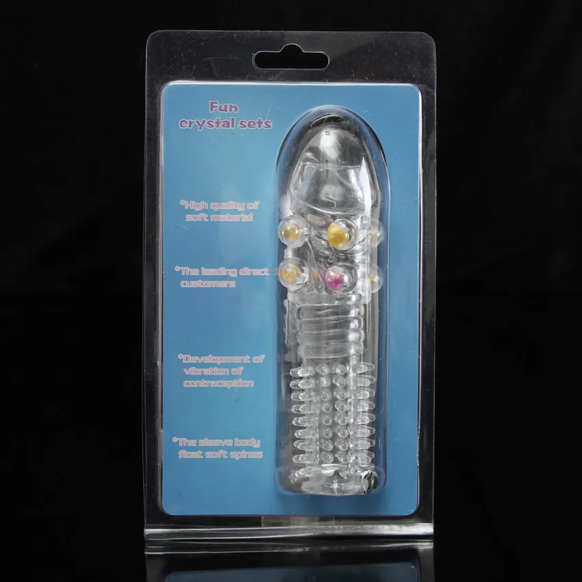 Reusable Condoms Dotted Ribbed Delay Aid Thickening Thorn Condoms