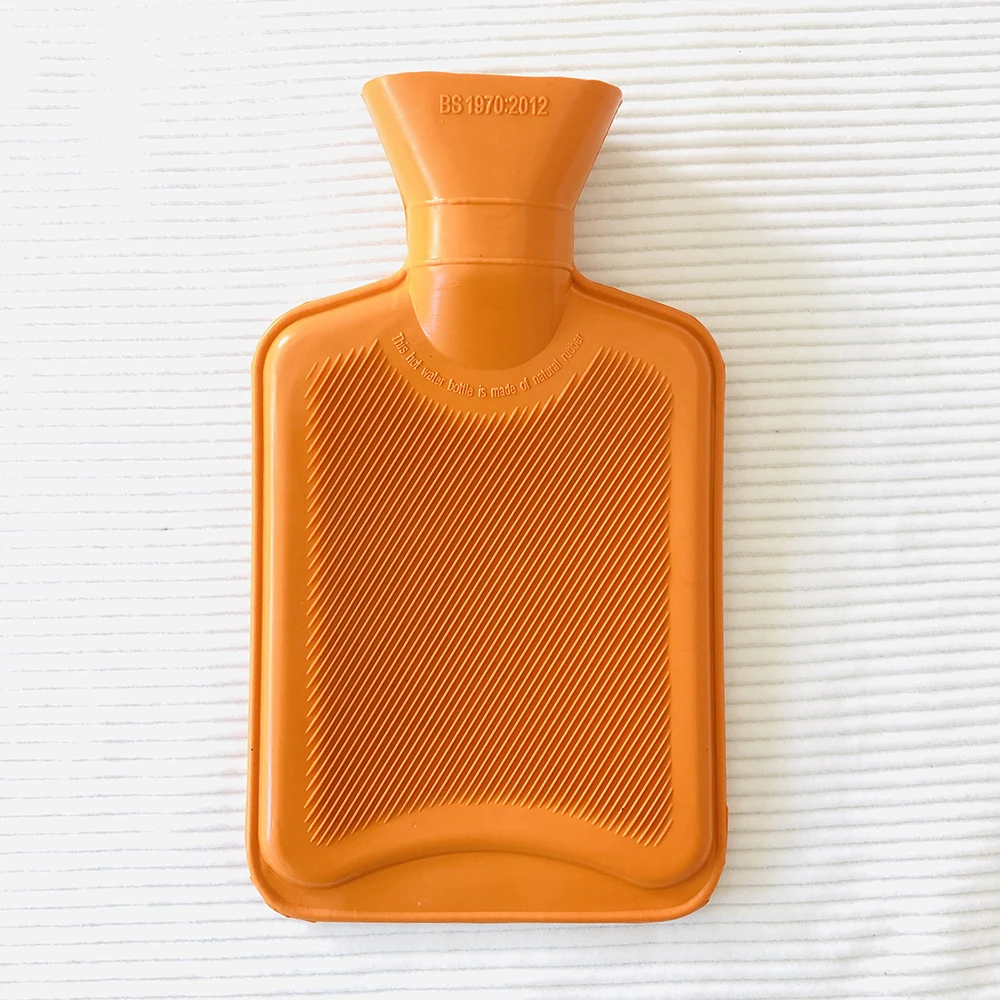 rubber hot water bottle silicone with fleece cover