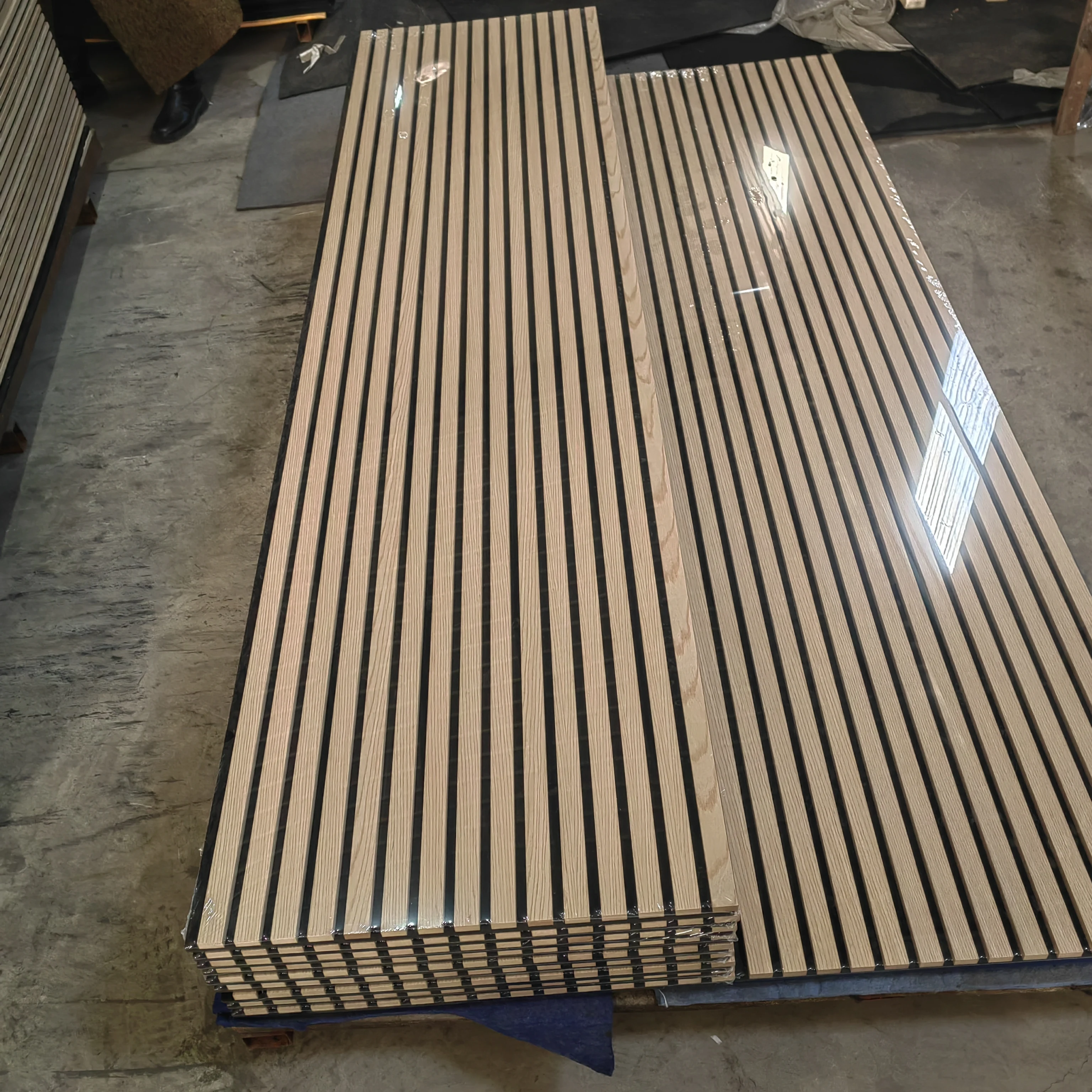 High quality soundproof wall panels MDF akupanel wood slatted wall acoustic felt panels for interior decoration Wall And Ceiling