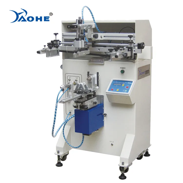 Large Worktable Silk Screen Printing Machinery Flat Cylindrical Screen Printer Glass/Plastic Bottle Screen Printing Machine