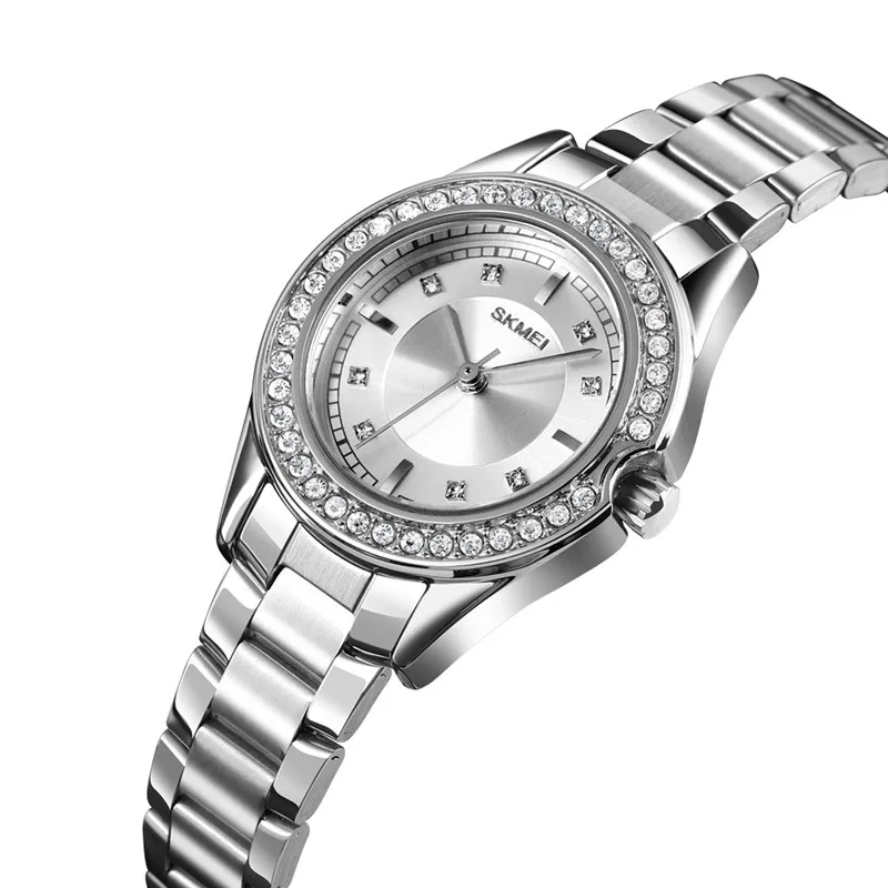 Skmei Brand Luxury Women Watch Stainless Steel Round Japan Movt 1534 Business Quartz Watches