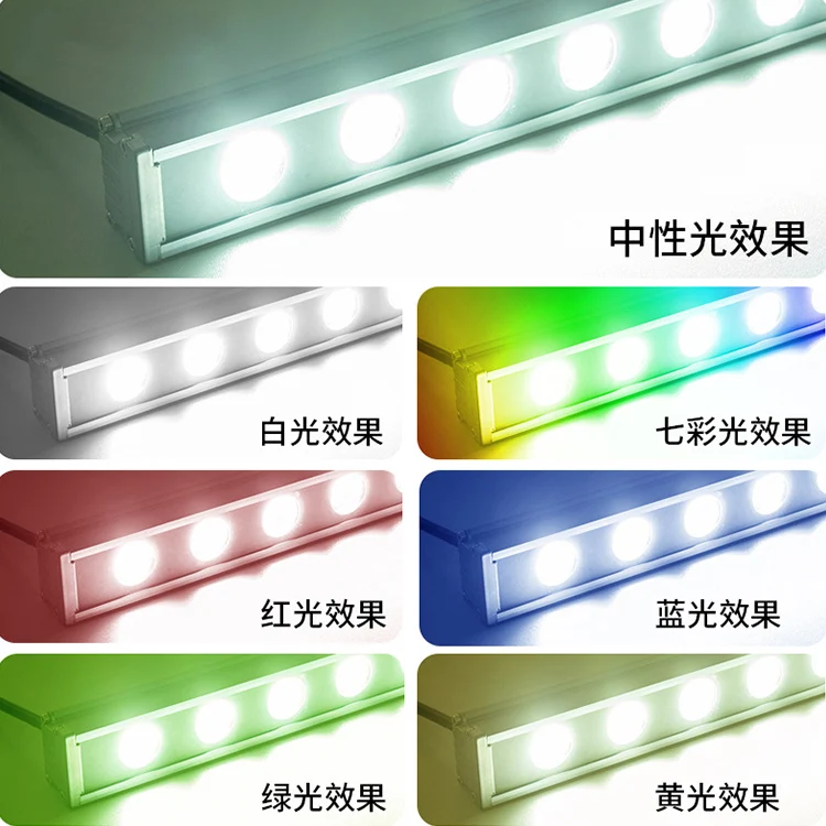  Утопленный настенный светильник высококачественный алюминиевый rgb для уличных зданий сцены гостиницы коммерческих помещений