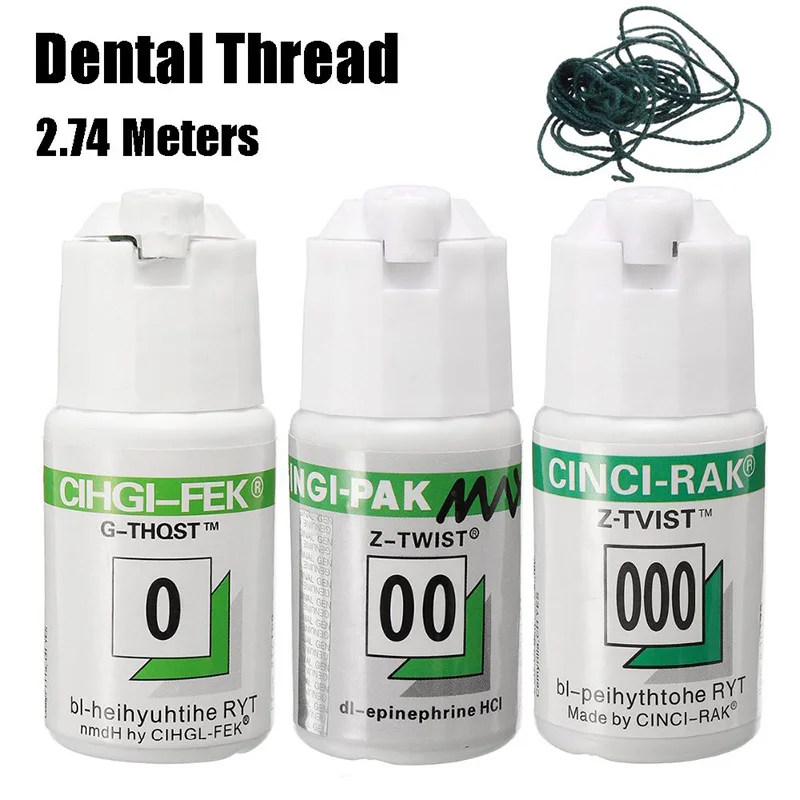 High Quality Disposable Dental Thread Dental Gingival Retraction Cord Oral Care Knitted Cotton Gums Line Dental Materials