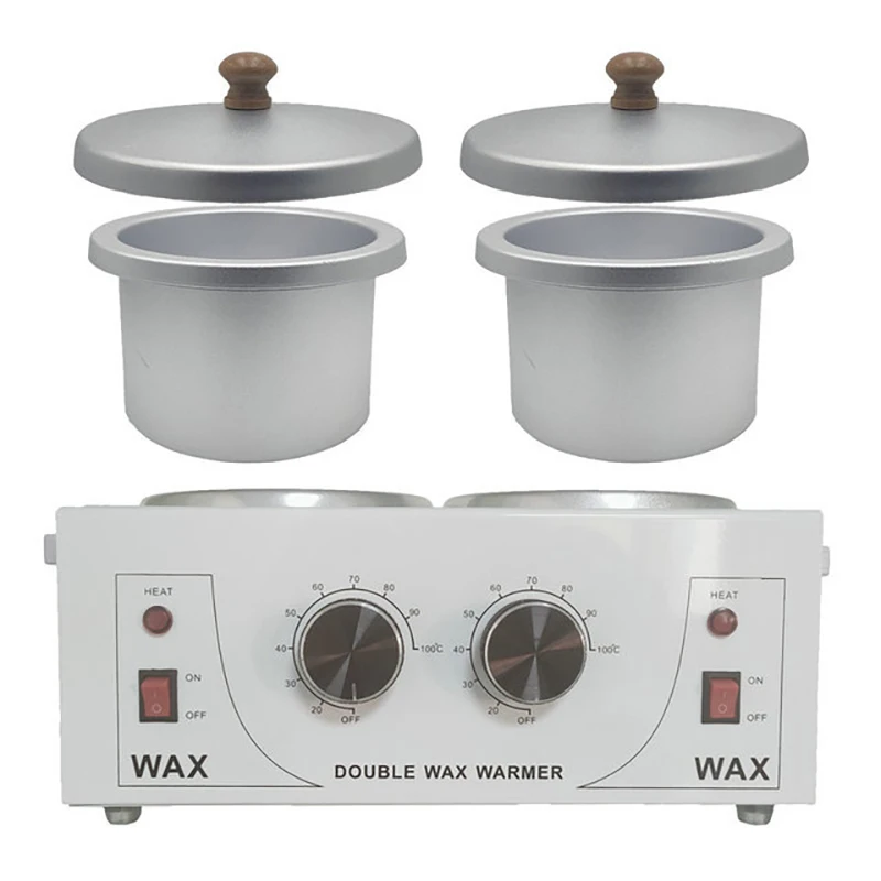 PUSISON Wholesale Large Depilatory Wax Heater Electric Hair Removal Melter Hard Wax Heater Warmer Double Pot Wax Heater 1000ml