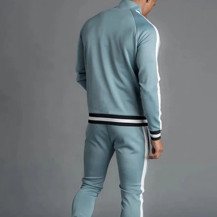 Athletic Sportswear Set Sweat Suits Long Sleeve Slim Fit Men Gym Sports Tracksuits