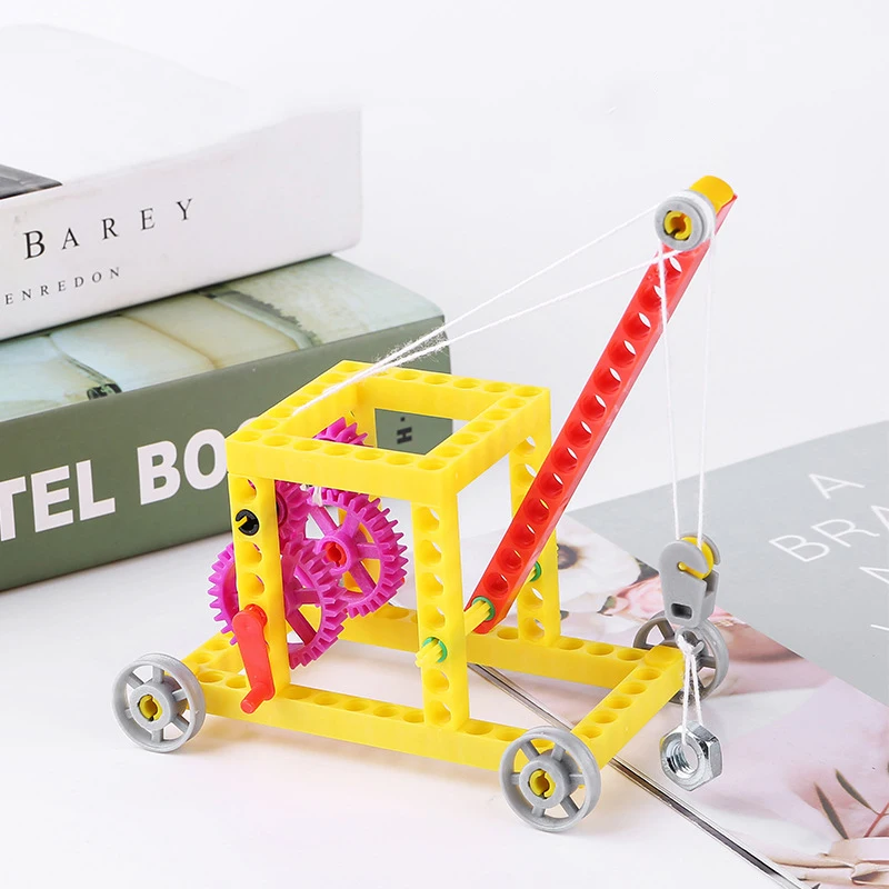 Science And Education Equipment Creative Diy Science And Technology Small Production Crane Blocks