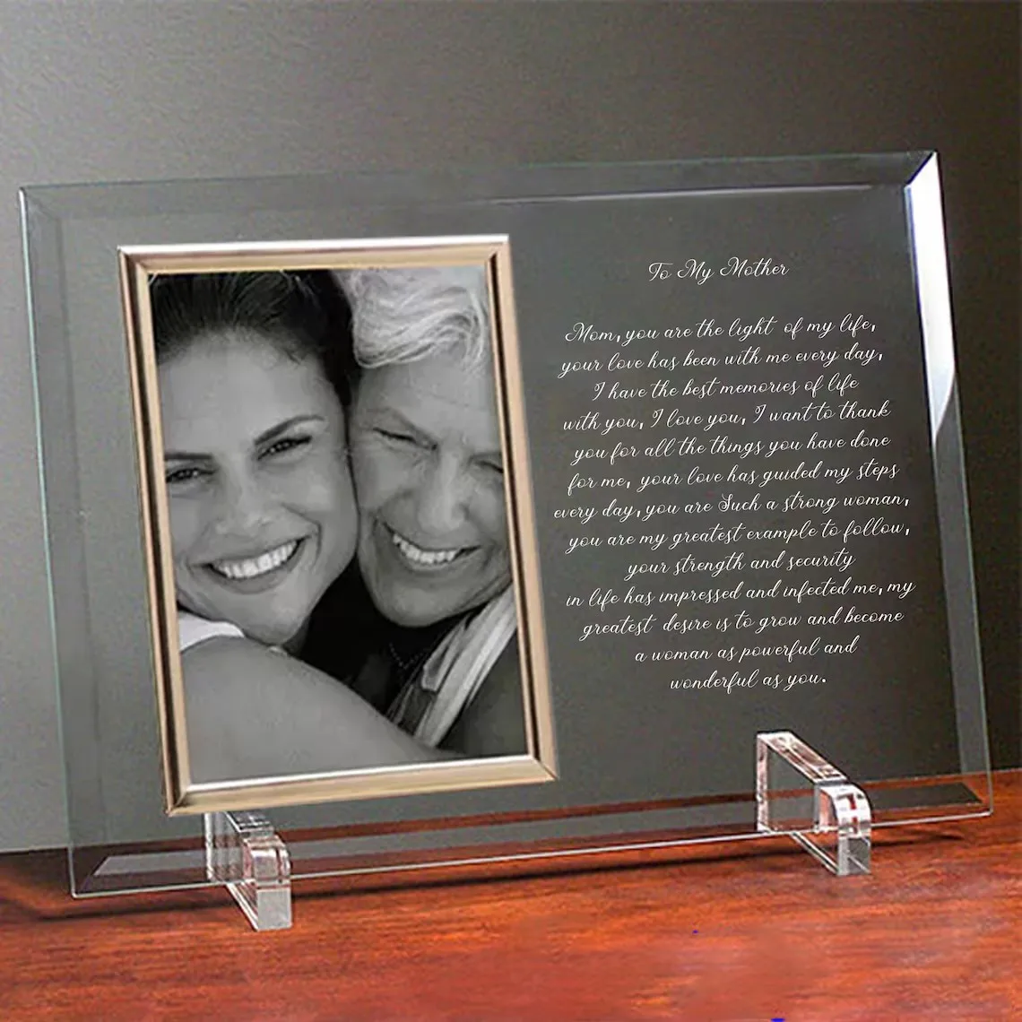 Personalized Letter Glass Photo Picture Frame For Gifts