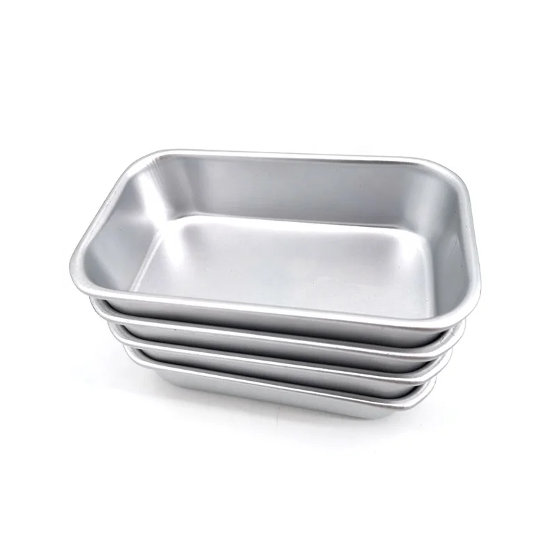 Rectangle Aluminum Metal Cake Baking Pan Brownie Cheesecake Sponge Cake Baking Tin Mold Cake Tools