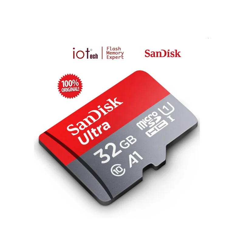 Wholesale Original SanDisk Micro 16GB 32GB 64GB MicroSDXC Flash TF / SD Cards A1 Ultra Class 10 Memory Card