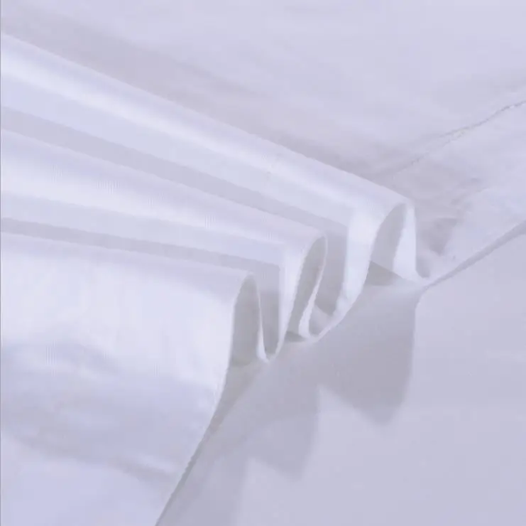 40s 60s 200 280 TC Thread Count Percale Fabric 100% Cotton Jiangsu White Woven Plain Sateen Fabric MERCERIZED Swiss Voile Plain