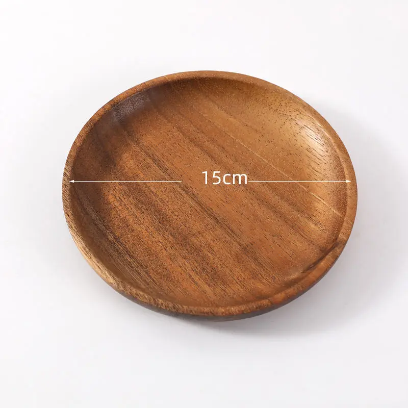Wholesale Natural Eco-Friendly High End Creative Style Home Decor Wood Round Tray Round Wooden Cutlery Tray