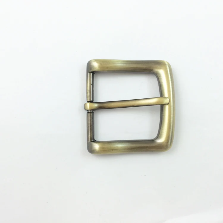 Factory supply high quality wholesale custom brass brush belt pin buckle for leather belt