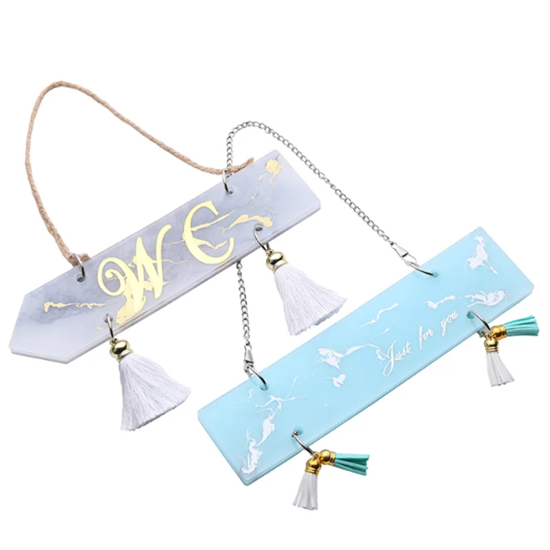 Amazon Hot Sale Silicone Indicator Signs Welcomes Card Epoxy Resin Mold DIY Door Number Plate Resin Mold ,TOYS0434