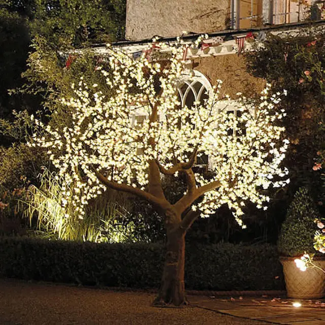 Christmas Event Decoration Street Landscaping Warm White Led Wedding Light Artificial Cherry Blossom Tree