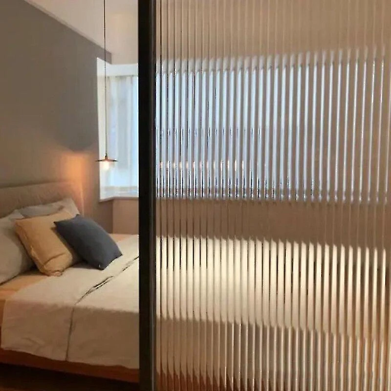 Aoli 1.52*50m 3D Decorative Fluted Glass Film Self Adhesive Vinyl Film Reeded For Glass Door and Window