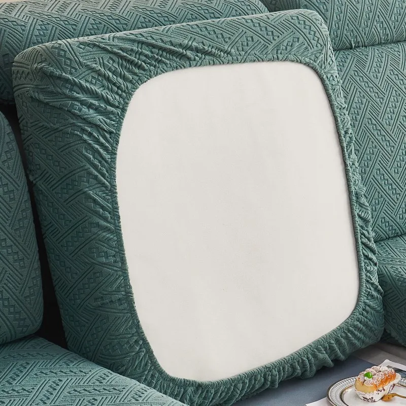 JQYC 3-Seater Sofa Slipcover High Elastic Polyester Fabric Jacquard Pattern Spandex-Powered Comfortable Cover Living Furniture