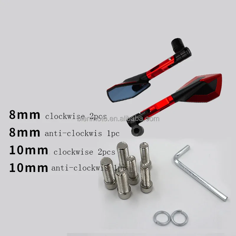 Универсальный m8 10 Мотоцикл Скутер Электрический дропшиппинг Мотоцикл Алюминиевый задний retrovisor Ручка Бар боковые зеркала заднего вида