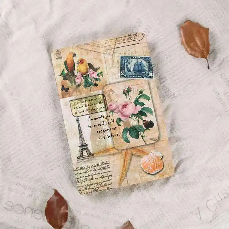 LABON A5 96 Sheets Vintage Journal Kraft Paper Notebook Daily Planner Hard Cover Agenda Book