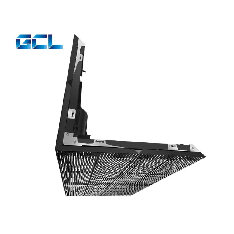 p10.42  p15.25  outdoor transparent mesh curtain led display screen led video wall