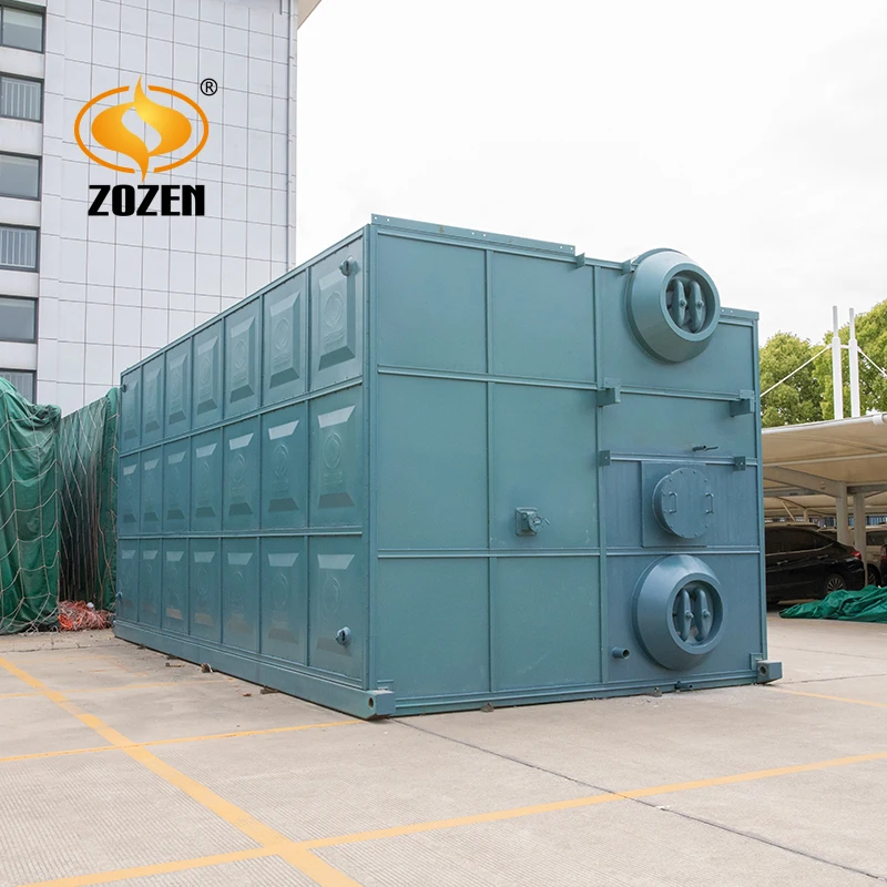 7 МВт двухбарабанный водотрубный газовый водогрейный котел для отопления больщих помещений