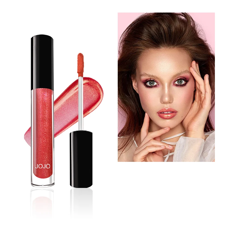 Shimmer Lip Gloss Private Label Waterproof High Pigment Custom Lipgloss Glitter Plump Ice Cream Lip Glossy