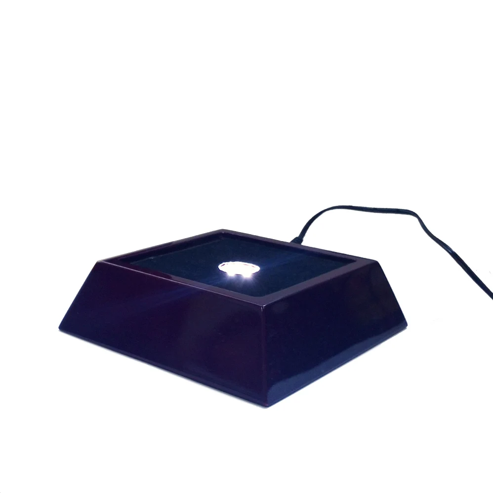 
Big Trapezoidal Piano Rose wooden led light stand display base for crystals 