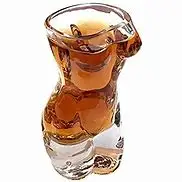 Amazon Hot Selling female male  body shot glass with bikini painting for bar party