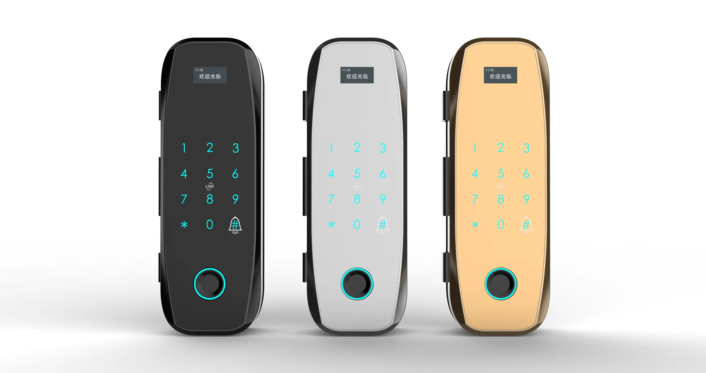 office glass door locks fingerprint biometric smart door locks card passoword lock