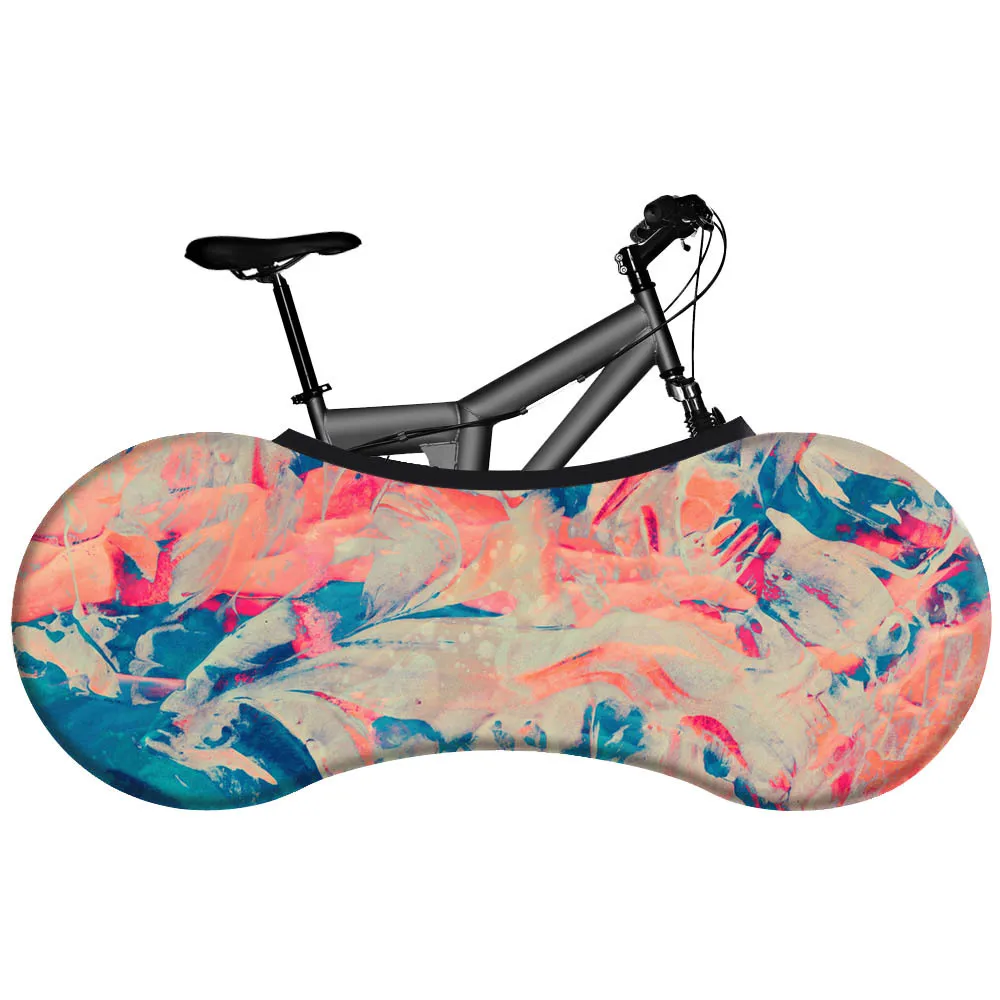 Print Bicycle Dust-Proof Cover Elastic Stretch Mountain Bike Wheel Storage Bag Anti-Scratch Protective Cover