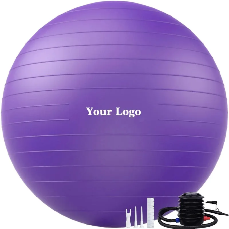 Durable PVC Yoga Ball Exercise Ball Custom Logo Fitness Ball
