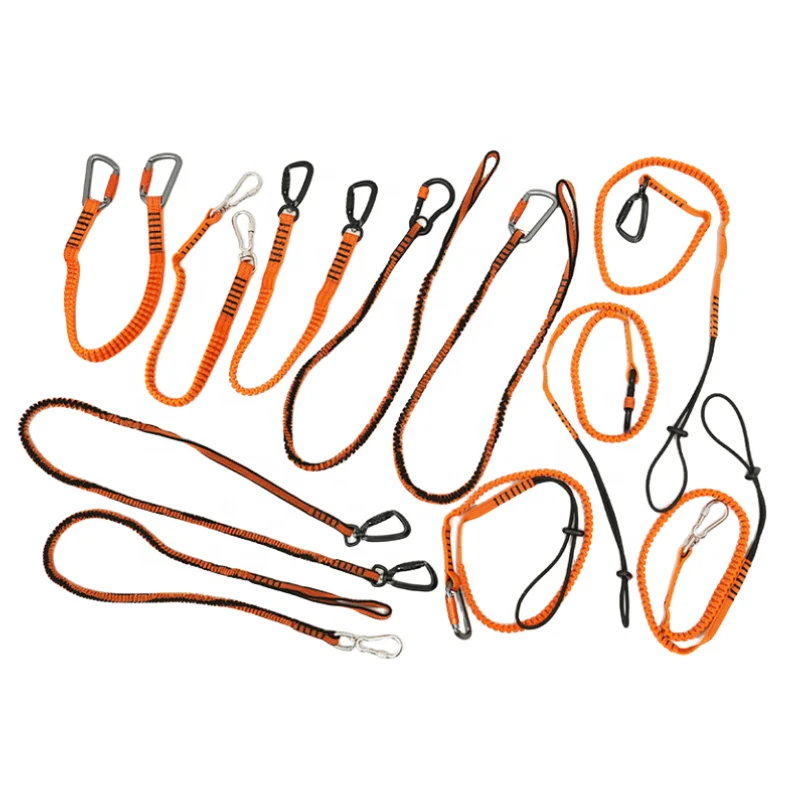 High Quality Good Selling Other Custom Fall Protection Lanyard Elastic Coil Spring Wire Cable Retractable Tool Tethers