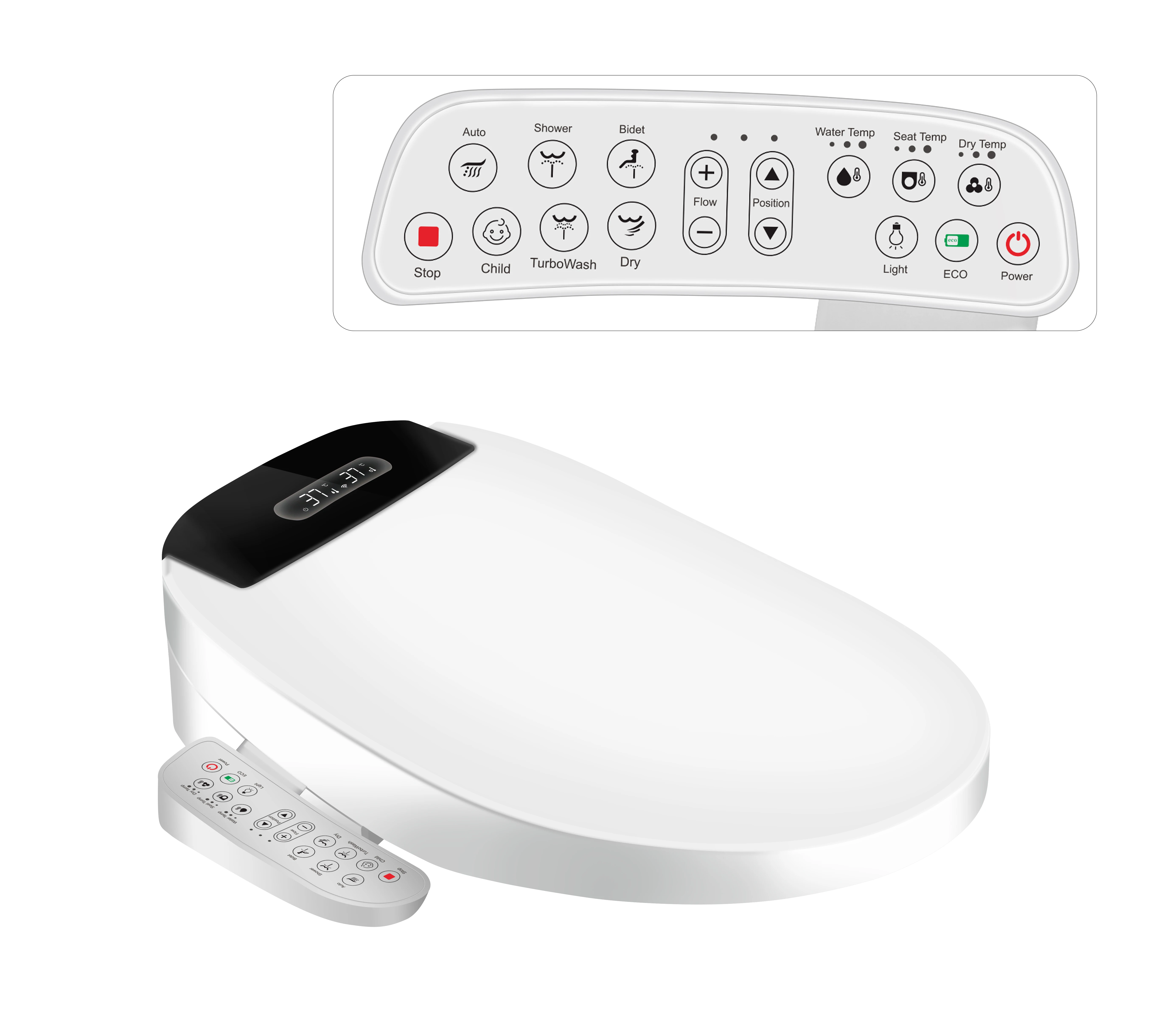 Top Quality Low Price Ove enlight bio bidet ultimate 770 smart bidet toilet seat smart bidet toilet seat