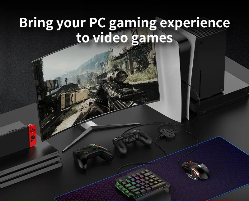 Mix Master 7 in 1 video game consoles with super console x stick gaming one-handed keyboard