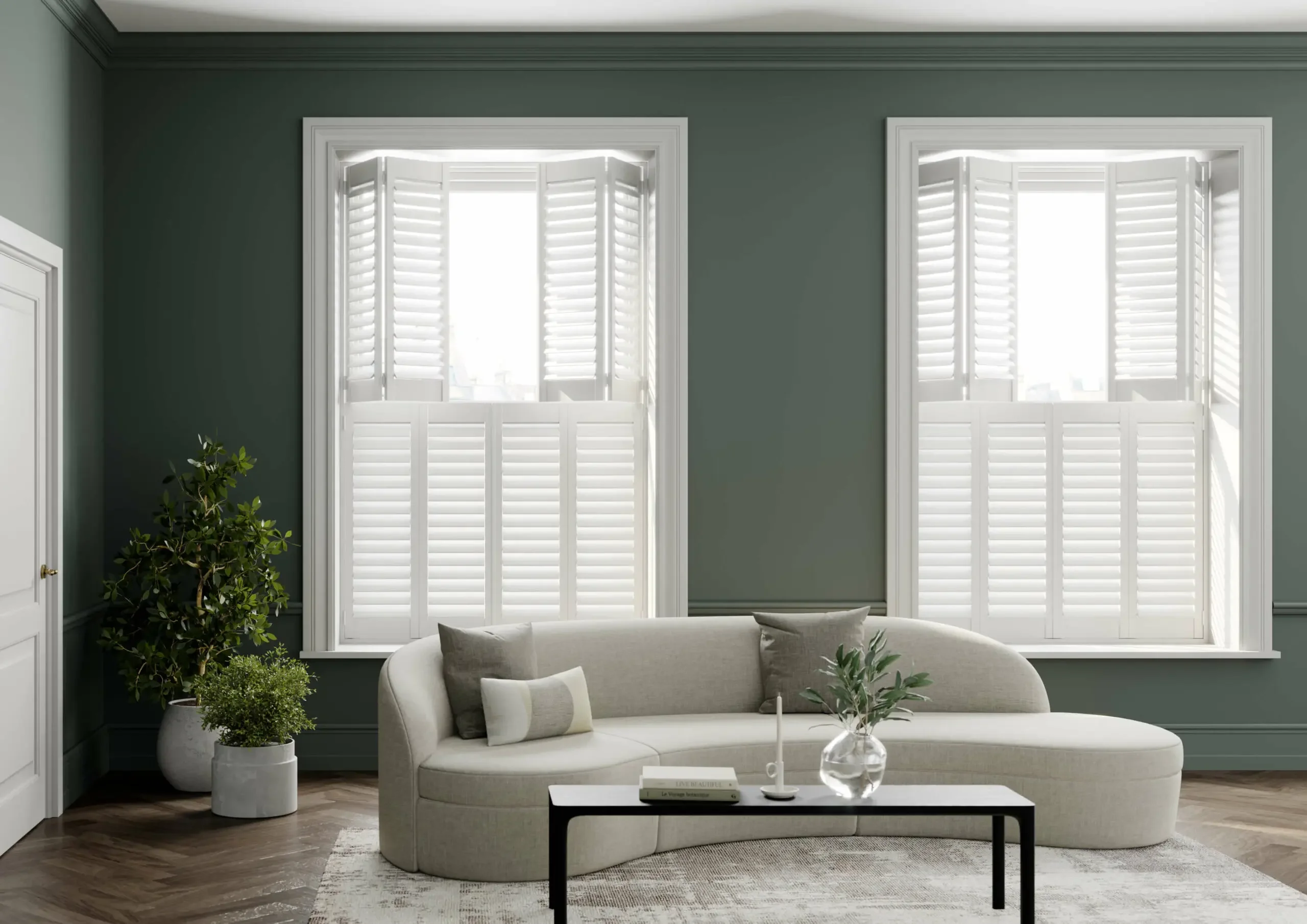 High Quality Tier On Tier Shutter Window Shutter Australia Style Bay Plantation Shutters White Colour Louver