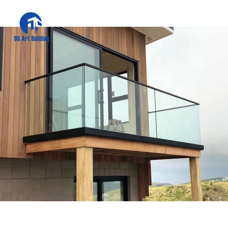 DS Factory Price Stainless Steel Solid plate Balustrade stainless Steel Handrail Stainless Steel Glass Railing