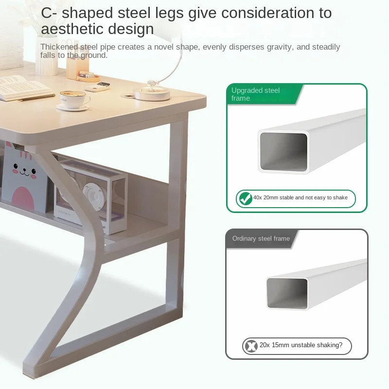 Home Desktop Computer Desk Study Bookshelf Combination Multifunctional Table Simple Writing Home Office Desk